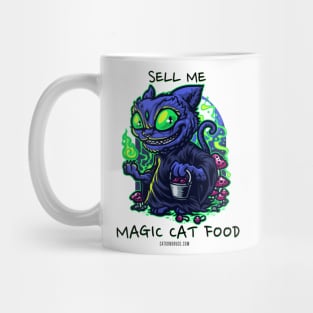 Techno cat - Sell me magic cat food - Catsondrugs.com - rave, edm, festival, techno, trippy, music, 90s rave, psychedelic, party, trance, rave music, rave krispies, rave flyer Mug